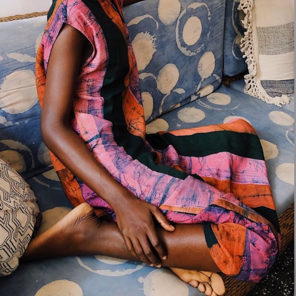 Maena Boubou in Carmine maxi dress from osei duro